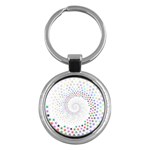 Prismatic Stars Whirlpool Circlr Rainbow Key Chains (Round)  Front