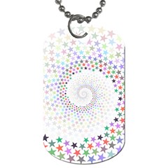 Prismatic Stars Whirlpool Circlr Rainbow Dog Tag (two Sides)