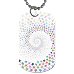 Prismatic Stars Whirlpool Circlr Rainbow Dog Tag (Two Sides) Front