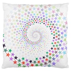 Prismatic Stars Whirlpool Circlr Rainbow Large Cushion Case (one Side) by Mariart