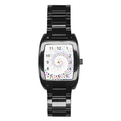 Prismatic Stars Whirlpool Circlr Rainbow Stainless Steel Barrel Watch