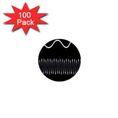 Style Line Amount Wave Chevron 1  Mini Buttons (100 Pack) 