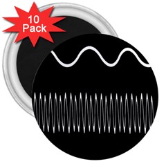 Style Line Amount Wave Chevron 3  Magnets (10 Pack) 