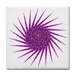 Spiral Purple Star Polka Tile Coasters by Mariart