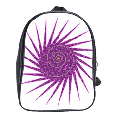 Spiral Purple Star Polka School Bag (large)