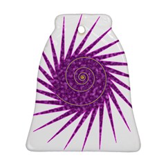 Spiral Purple Star Polka Ornament (bell) by Mariart