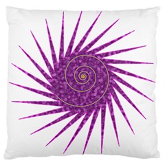 Spiral Purple Star Polka Large Cushion Case (two Sides)