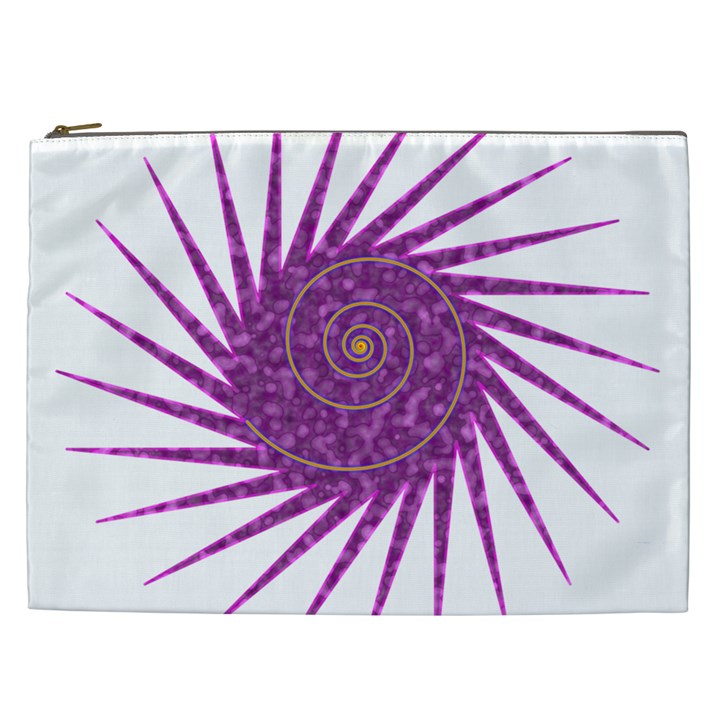 Spiral Purple Star Polka Cosmetic Bag (XXL) 