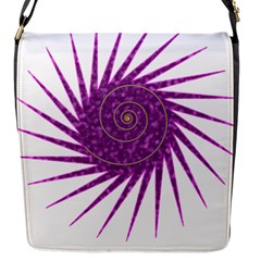 Spiral Purple Star Polka Flap Messenger Bag (s) by Mariart