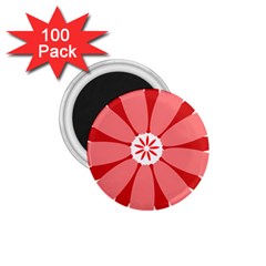 Sunflower Flower Floral Red 1 75  Magnets (100 Pack) 