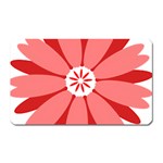 Sunflower Flower Floral Red Magnet (Rectangular) Front