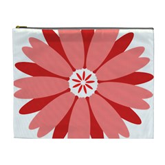 Sunflower Flower Floral Red Cosmetic Bag (xl)