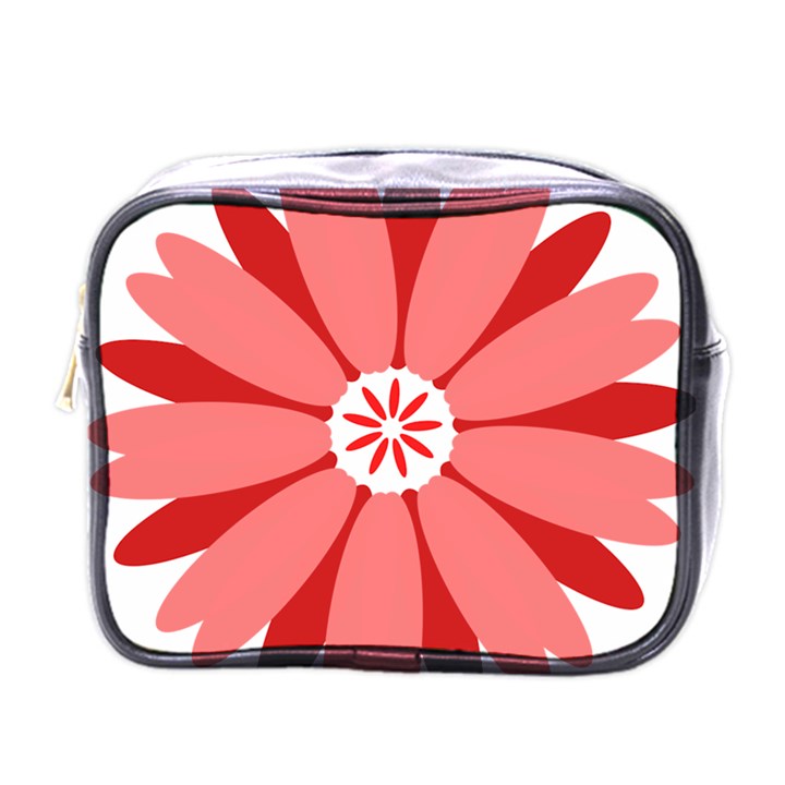 Sunflower Flower Floral Red Mini Toiletries Bags