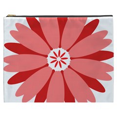 Sunflower Flower Floral Red Cosmetic Bag (xxxl) 