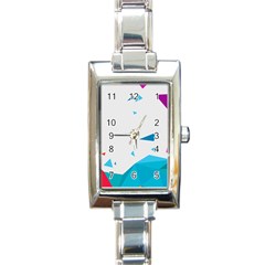 Triangle Chevron Colorfull Rectangle Italian Charm Watch by Mariart