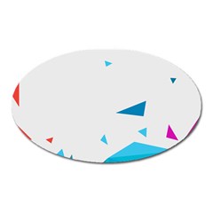 Triangle Chevron Colorfull Oval Magnet