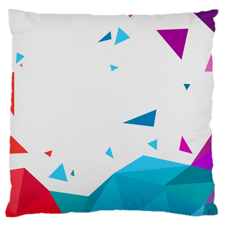 Triangle Chevron Colorfull Large Flano Cushion Case (One Side)