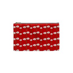 Sunflower Red Star Beauty Flower Floral Cosmetic Bag (small)  by Mariart