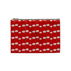 Sunflower Red Star Beauty Flower Floral Cosmetic Bag (medium)  by Mariart