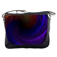 Striped Abstract Wave Background Structural Colorful Texture Line Light Wave Waves Chevron Messenger Bags by Mariart