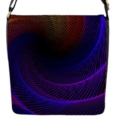 Striped Abstract Wave Background Structural Colorful Texture Line Light Wave Waves Chevron Flap Messenger Bag (s)