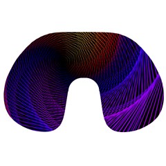 Striped Abstract Wave Background Structural Colorful Texture Line Light Wave Waves Chevron Travel Neck Pillows