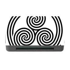 Triple Spiral Triskelion Black Memory Card Reader With Cf by Mariart
