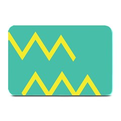 Waves Chevron Wave Green Yellow Sign Plate Mats by Mariart