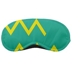 Waves Chevron Wave Green Yellow Sign Sleeping Masks by Mariart