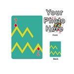 Waves Chevron Wave Green Yellow Sign Playing Cards 54 (Mini)  Front - Diamond7