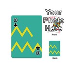 Waves Chevron Wave Green Yellow Sign Playing Cards 54 (Mini)  Front - Club10