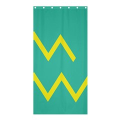 Waves Chevron Wave Green Yellow Sign Shower Curtain 36  X 72  (stall)  by Mariart