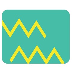 Waves Chevron Wave Green Yellow Sign Double Sided Flano Blanket (medium) 