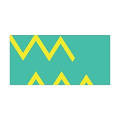 Waves Chevron Wave Green Yellow Sign Yoga Headband by Mariart