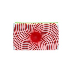 Spiral Red Polka Star Cosmetic Bag (xs)