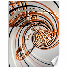 Splines Line Circle Brown Canvas 18  X 24   by Mariart