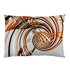 Splines Line Circle Brown Pillow Case (two Sides)