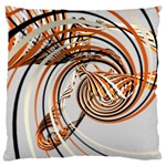 Splines Line Circle Brown Large Cushion Case (Two Sides) Front