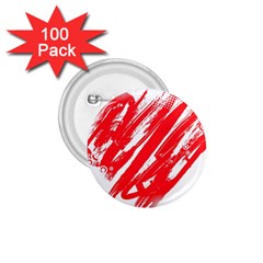 Valentines Day Heart Modern Red Polka 1 75  Buttons (100 Pack) 