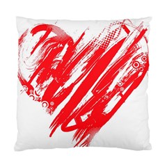 Valentines Day Heart Modern Red Polka Standard Cushion Case (one Side)