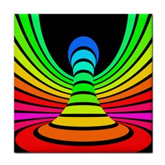 Twisted Motion Rainbow Colors Line Wave Chevron Waves Face Towel