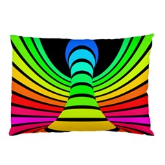 Twisted Motion Rainbow Colors Line Wave Chevron Waves Pillow Case by Mariart