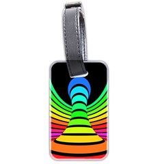 Twisted Motion Rainbow Colors Line Wave Chevron Waves Luggage Tags (two Sides) by Mariart