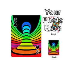 Twisted Motion Rainbow Colors Line Wave Chevron Waves Playing Cards 54 (mini) 