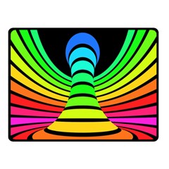 Twisted Motion Rainbow Colors Line Wave Chevron Waves Double Sided Fleece Blanket (small)  by Mariart