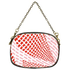 Waves Wave Learning Connection Polka Red Pink Chevron Chain Purses (one Side) 