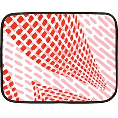 Waves Wave Learning Connection Polka Red Pink Chevron Fleece Blanket (mini)