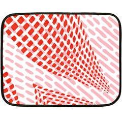 Waves Wave Learning Connection Polka Red Pink Chevron Double Sided Fleece Blanket (mini)  by Mariart
