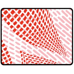 Waves Wave Learning Connection Polka Red Pink Chevron Fleece Blanket (medium)  by Mariart
