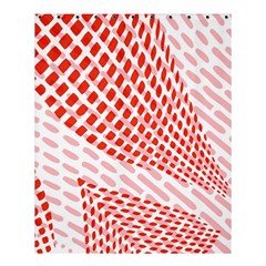 Waves Wave Learning Connection Polka Red Pink Chevron Shower Curtain 60  X 72  (medium)  by Mariart